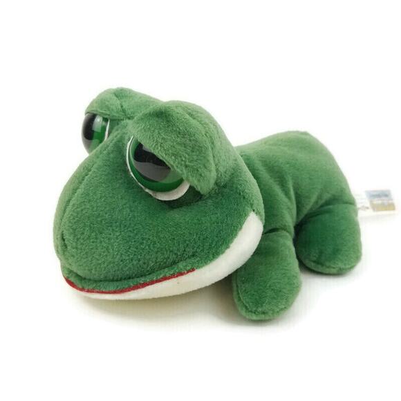 Vintage Animal Alley Toys R Us Frog 7" Plush Green Stuffed Animal Toy 2000 - Picture 1 of 7